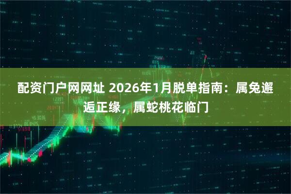 配资门户网网址 2026年1月脱单指南：属兔邂逅正缘，属蛇桃花临门